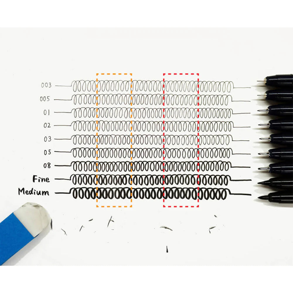 ZIG Cartoonist MANGAKA Violet – Set of 3 technical pens for manga & illustration (CNM/3VVL)