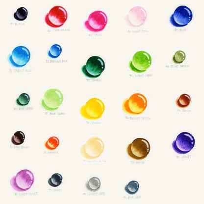 ZIG Clean Color Real Brush – Set of 24 watercolor brush pens for illustration, manga & lettering