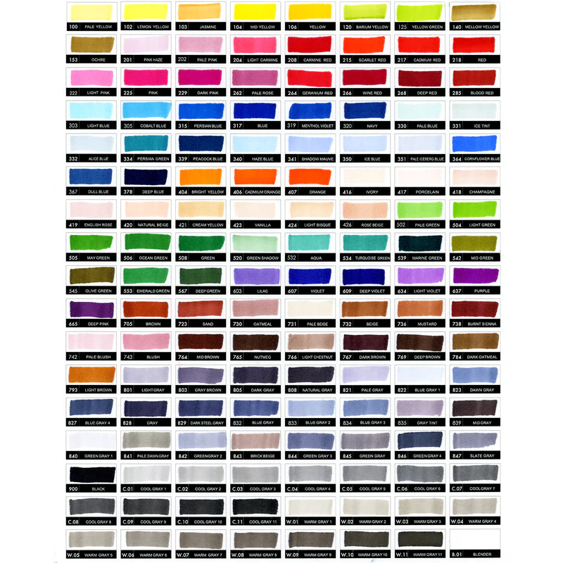 ZIG KURECOLOR TWIN WS – Set complet 138 marqueurs à alcool double pointe pour illustration, manga & design (KC-3000N/138V)