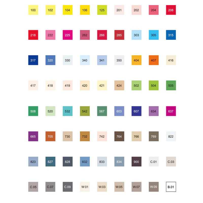 ZIG KURECOLOR TWIN WS – Set de 72 marqueurs alcool double pointe pour illustration, manga & design